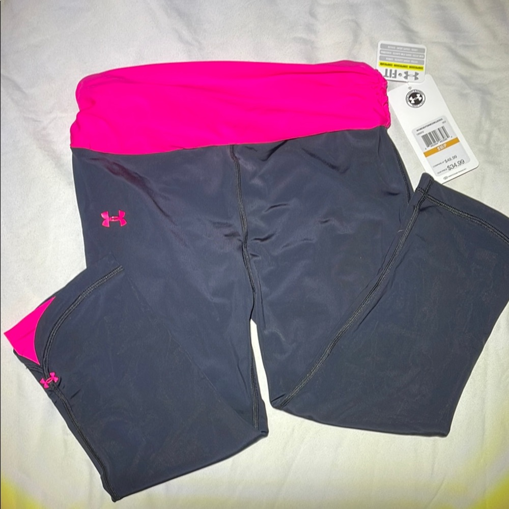 Under Armour Women's Gray and Pink Athletic Shorts